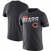 Chicago Bears Nike Sideline Line of Scrimmage Legend Performance T-Shirt Heathered Gray,baseball caps,new era cap wholesale,wholesale hats